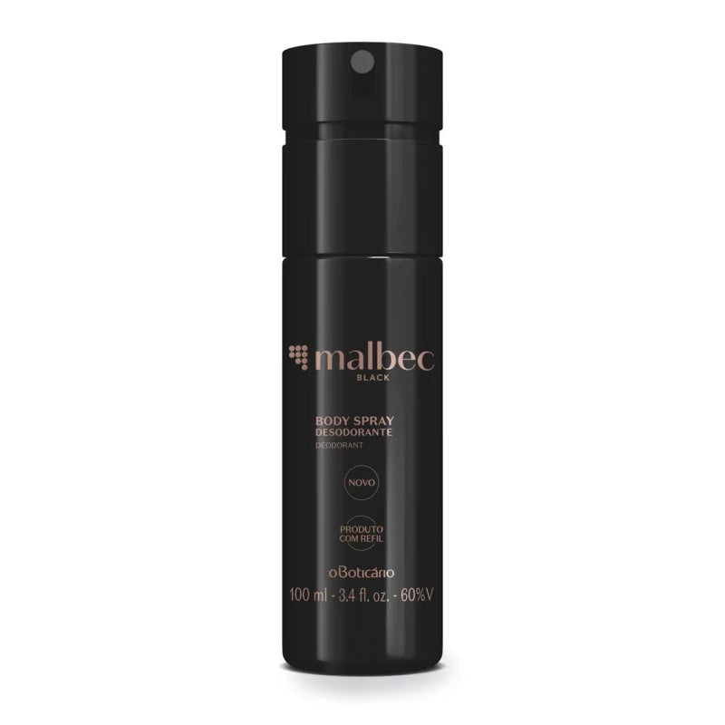 O Boticario Malbec Black Men's Body Spray Deodorant