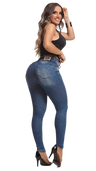 Rhero Pantalones vaqueros de talle alto para mujer 56592