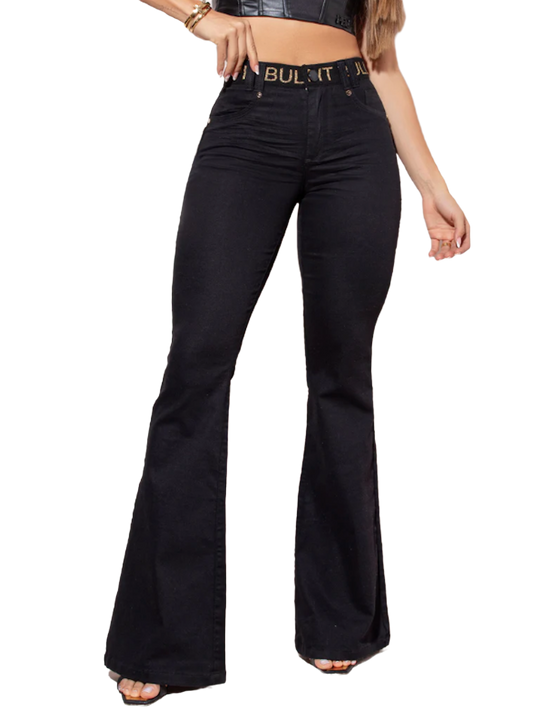 Calça jeans feminina Pit Bull flare cintura alta 66538