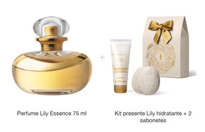 Lily Essence perfume with Lily moisturizing cream and decorated soaps gift set