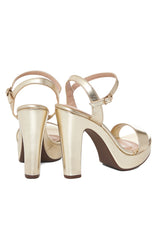Via Uno Women's Gold and Silver Sandals 311021