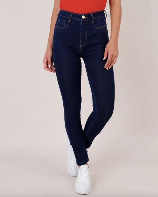 Calça jeans feminina de cintura alta Sawary Super Lipo 267243