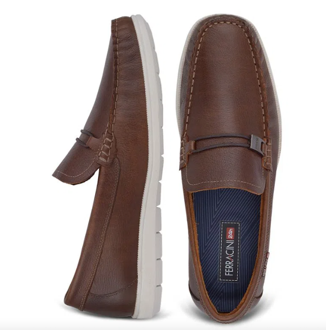 Mocassim de couro masculino Ferracini Euro 4953