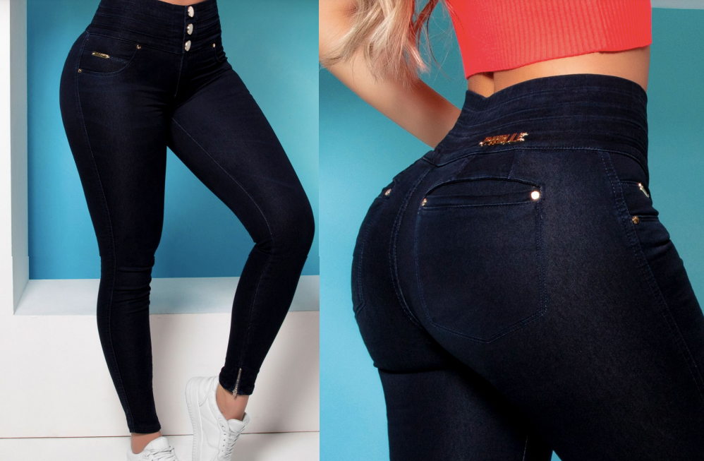 Calça jeans feminina de cintura alta Pit Bull Jeans com levantamento de bumbum 33980