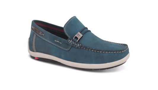 Ferracini Mocasines BA de piel azul 3977 de hombre