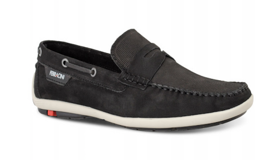 Ferracini Men's Blue Leather loafers 3970