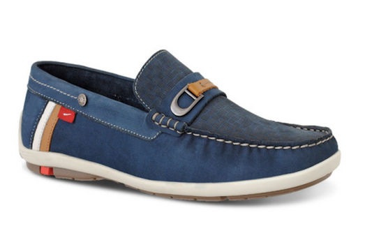 Ferracini Men's  Blue  Leather Loafers 3972