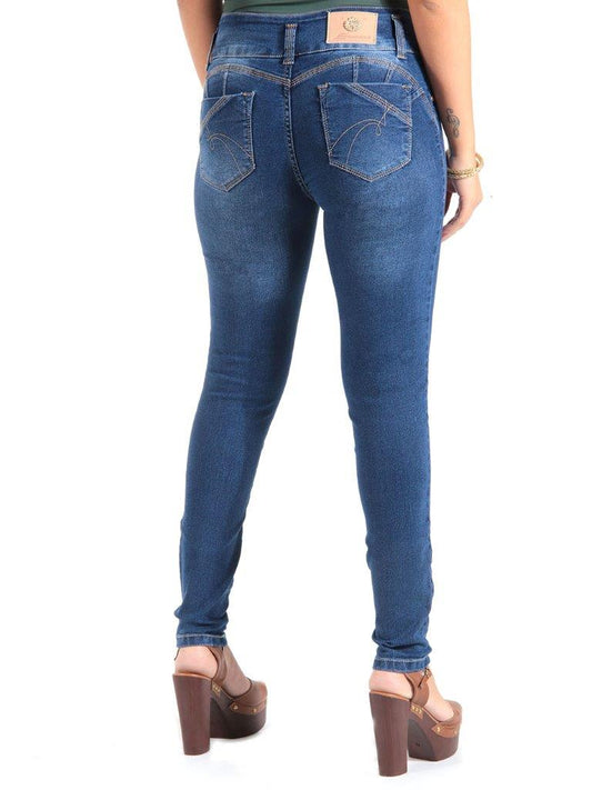 Calça jeans feminina de cintura baixa Sawary 248055