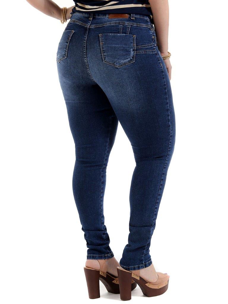 Calça jeans feminina de cintura baixa Sawary 248888
