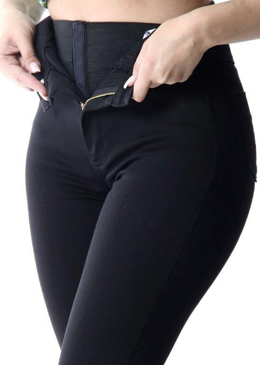 Pantalones de talle alto con faja Sawary para mujer 253604