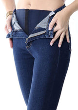Sawary Pantalones vaqueros de talle alto con faja para mujer 253759