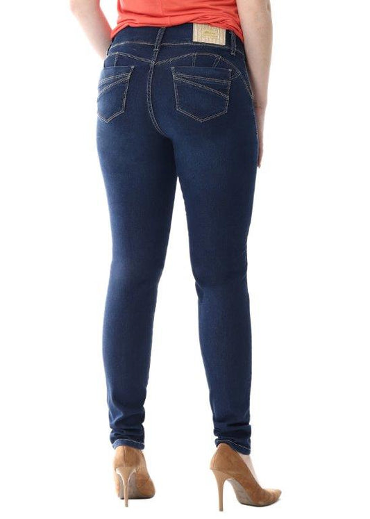 Calça jeans feminina de cintura baixa Sawary 254973