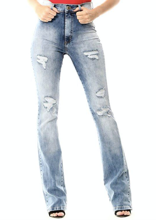 Calça Jeans Flair Feminina Sawary 255616