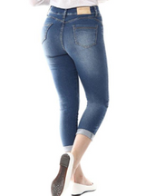 Sawary Pantalones vaqueros capri de talle bajo para mujer 255939