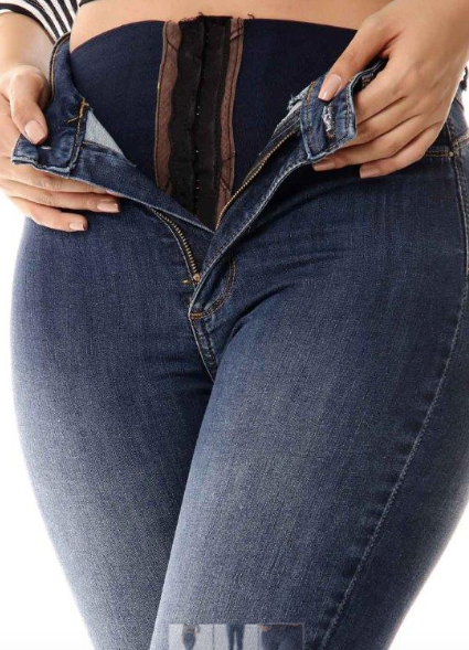 Sawary Women's Girdle High Waist Jeans Pants 256172