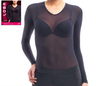 Blusa segunda pele transparente feminina Lupo Loba manga longa com microfibra 845